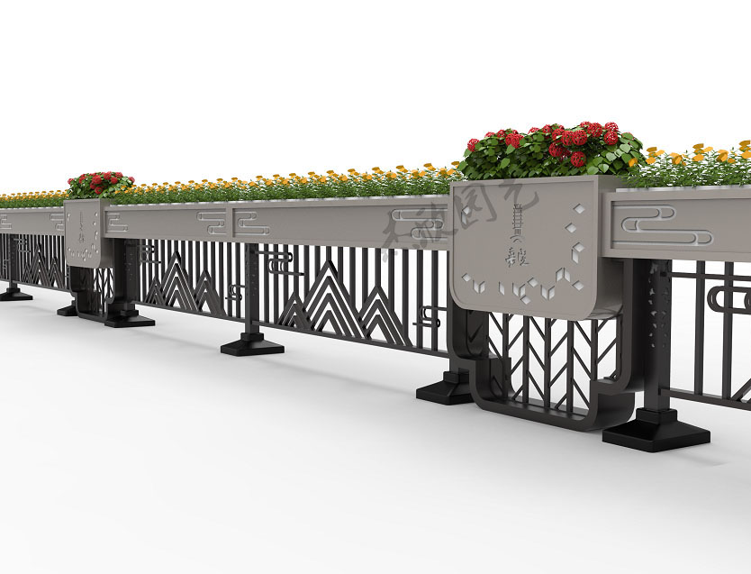 【輕歌曼舞】不銹鋼道路花箱護欄新品