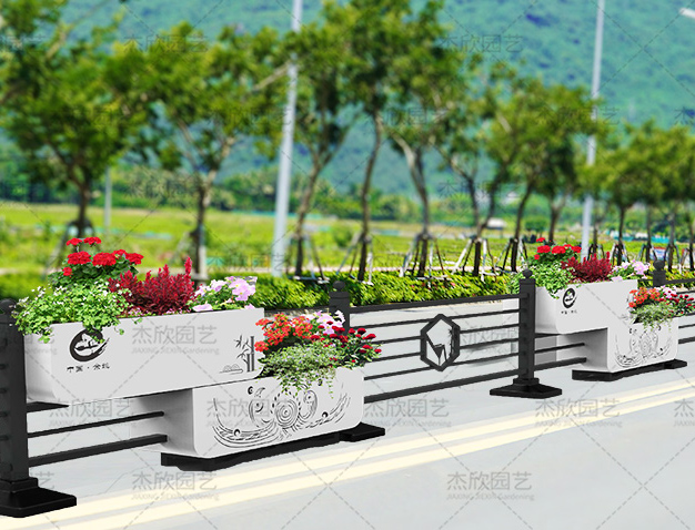鳳凰來儀不銹鋼道路花箱護欄設(shè)計師款鋁板花箱